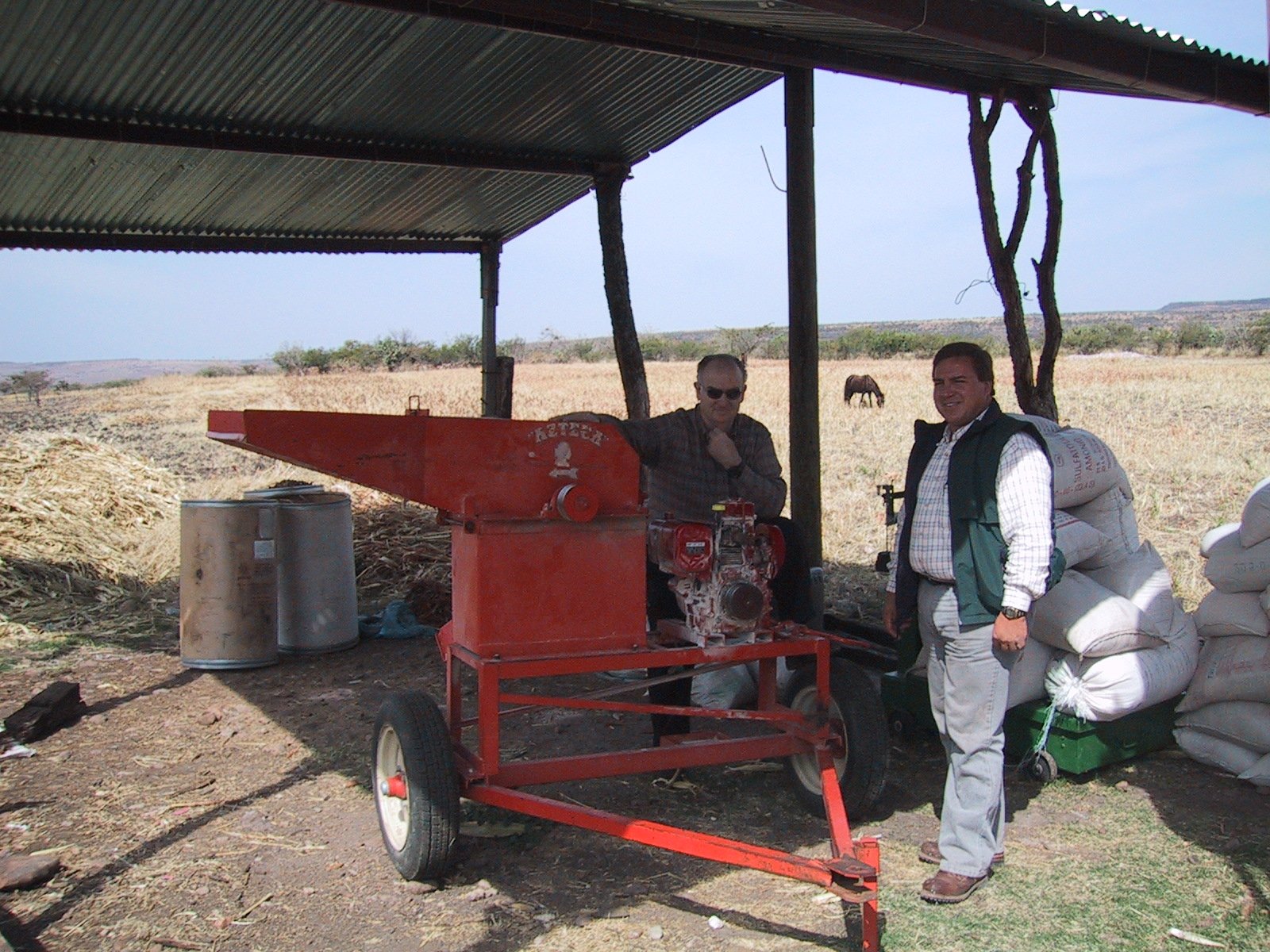 Juan Alducin working with others in an agriculture project