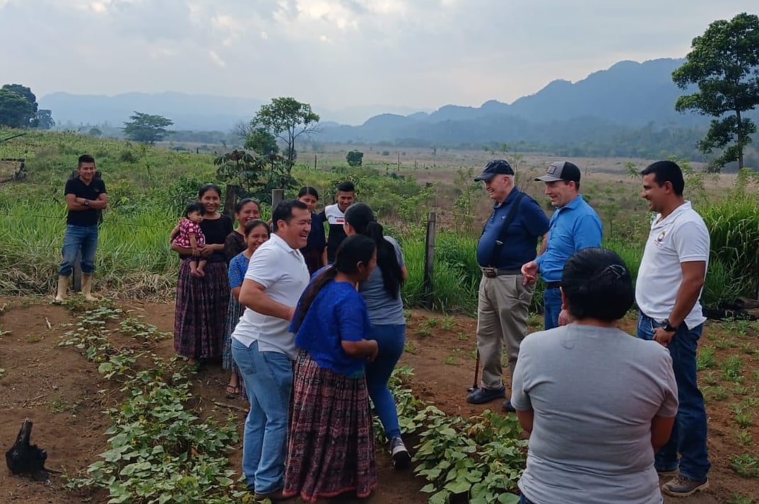 Pat King in Guatemala in garden 2024x copy